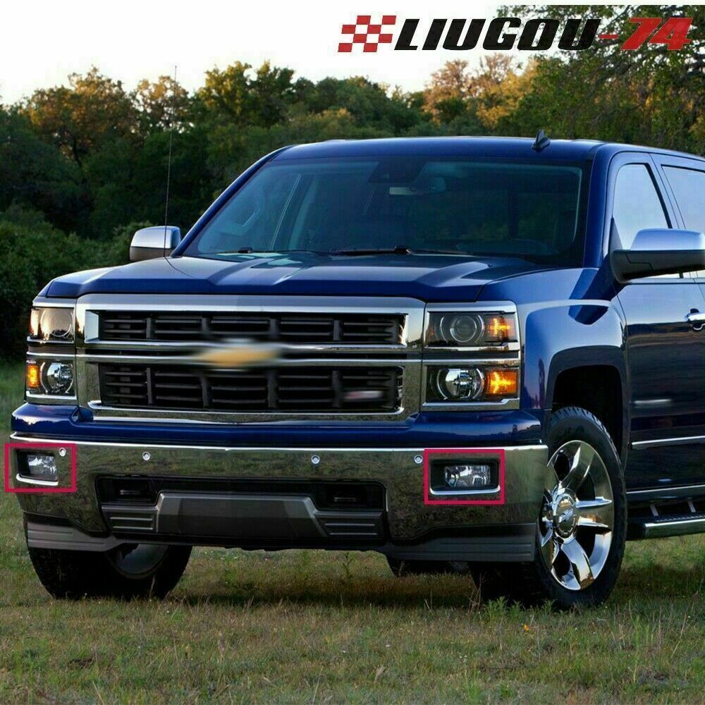 Bumper Driving Fog Lights Fit for Silverado Tahoe Suburban Clear Lens 07-13- v