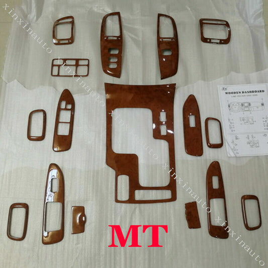 Wood Grain Full Dash Trim Kit for Toyota for Land cruiser LC100 MT 4500 4700 2003-07