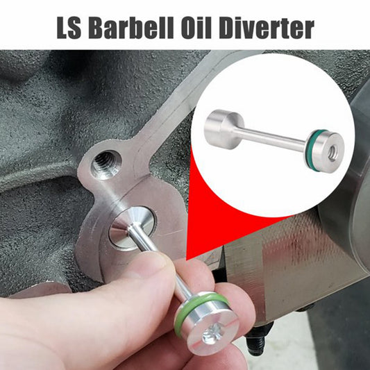 Steel billet aluminum oil diversion barbell suitable for LS, LS1, LS2, LS3, LQ4, 4.8, 5.3, 5.7, 6.0, 6.2L. n