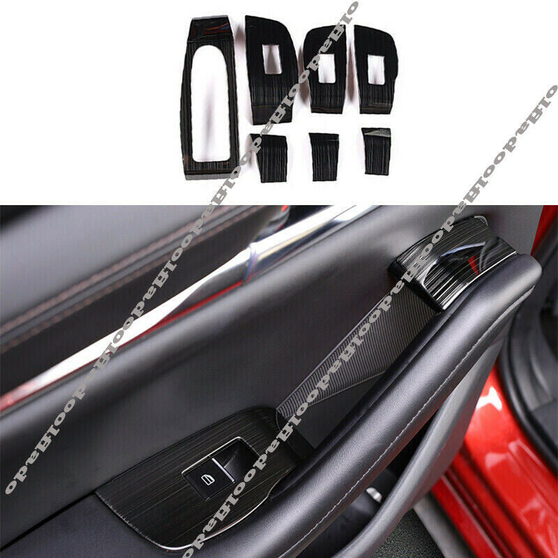 5pcs Carbon Fiber Side Defogger Air Vent Panel Trim For Explorer 2008-2010 v