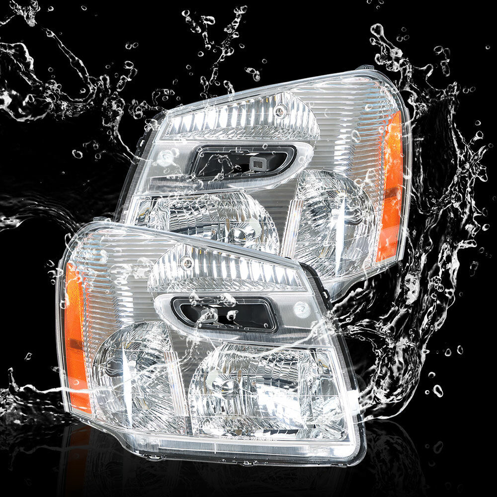 Chrome accents are available on 2005-2009 Equinox headlights. Transparent front headlights: left light + right light - n