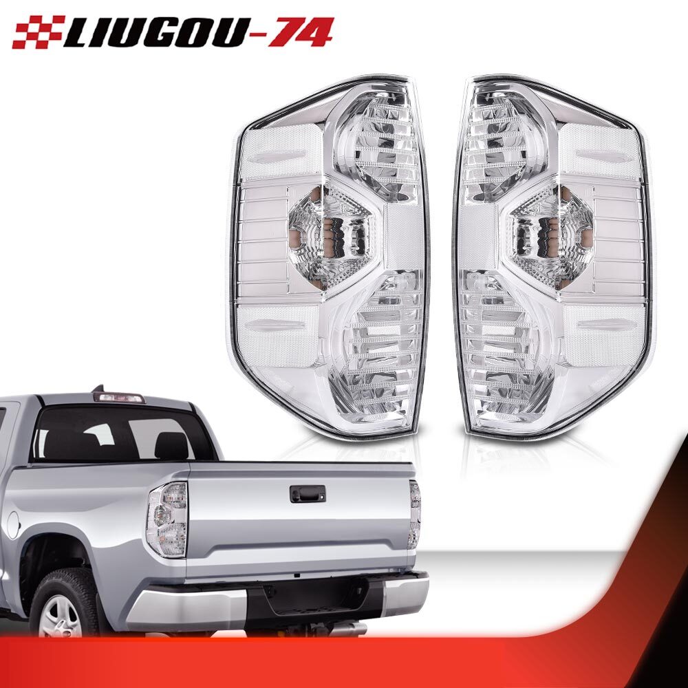 Fits 2014 - 2021 for Tundra Pickup Truck Clear Tail Light Replacement 1 Pair - v
