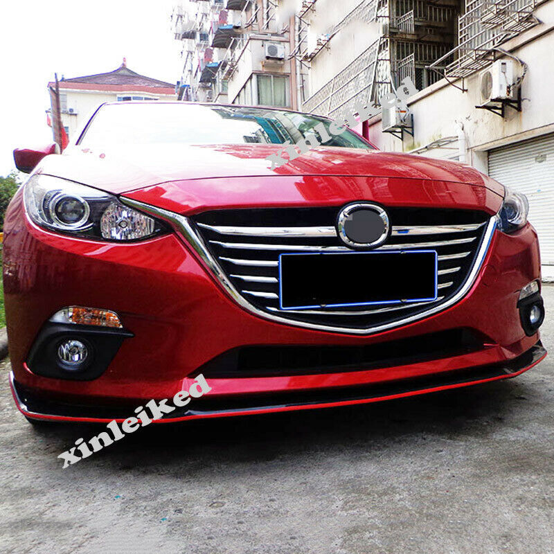 Chrome Front Bumper Grill Grille Decor Strips Trim for Mazda 3 Axela 2014-2016