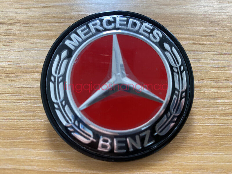 new red and black Laurel wreath badge (adhesive) for Mercedes-Benz .