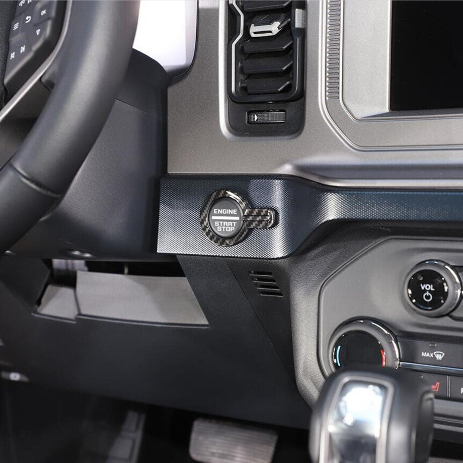 Car Engine Start/Stop Button Cover Trim For Bronco 21-24 Accessories Carbon v