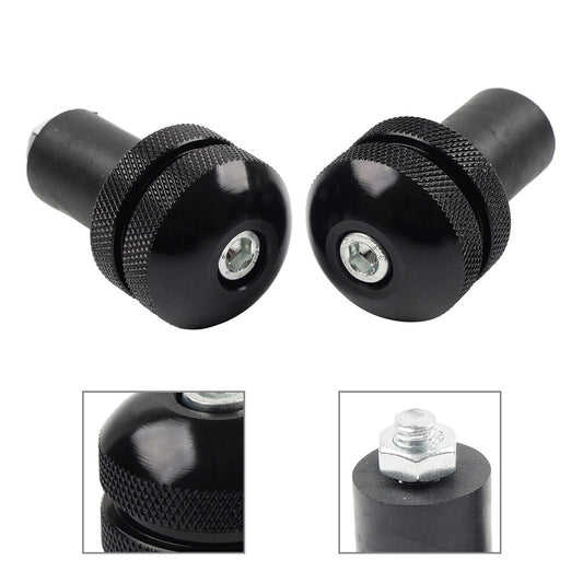 Universal 7/8 Motorcycle Handlebar Grips Bar End Cap Plug Slider Black Q