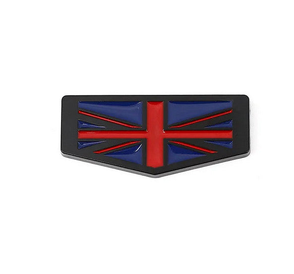 Black Metallic 3D Union Jack Car Side Fender Rear Badge Sticker