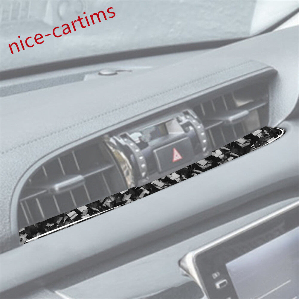 Fit For Toyot@ Hilux Revo 2015-21 RHD Center Air Vent Outlet Cover Forged Carbon