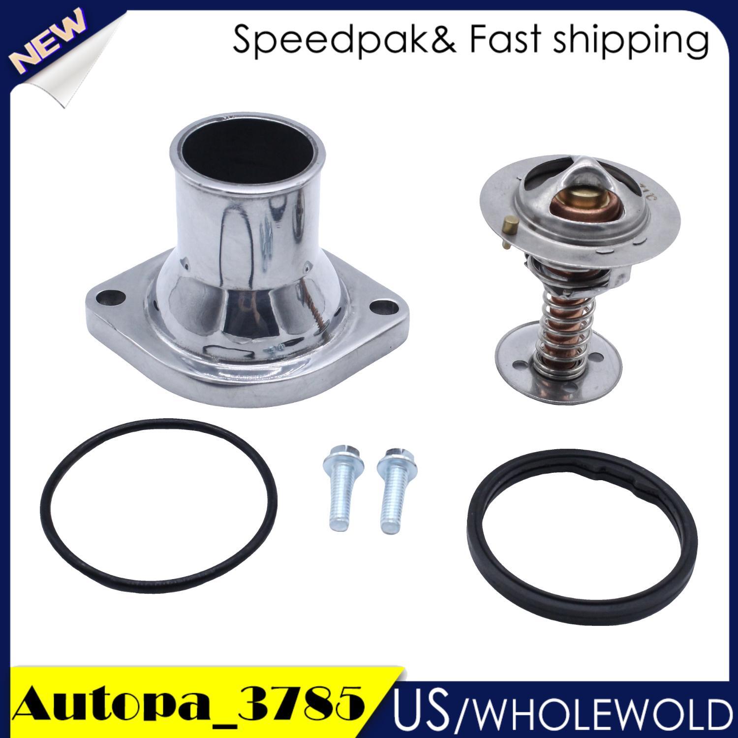 LS Chrome Aluminum Straight Water Neck Thermostat Housing 160 Degree LS3 LS2 6.0