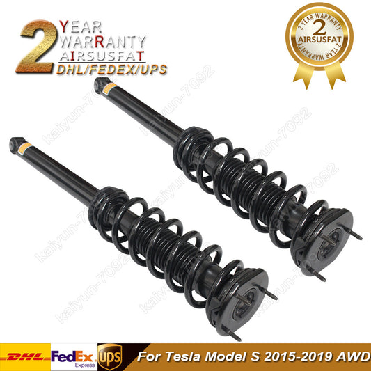 2x for Tesla for Model S AWD 2015-2019 Rear Left Right Shock Strut Assemblys 4WD