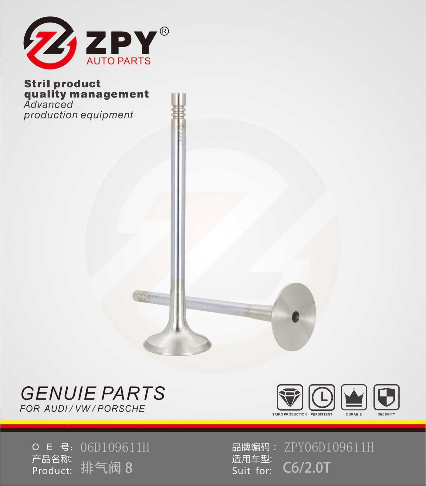 ZPY 24x for VW Touareg for Audi A4 A5 A6 A7 Q5 Q7 3.0T Intake Exhaust Valves Set