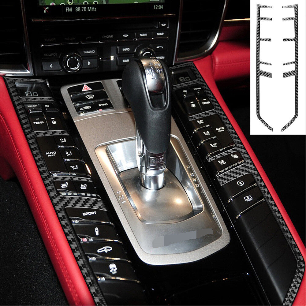 Carbon Fiber Central Control Gear Shift Panel Cover for Porsche for Panamera 2010-16