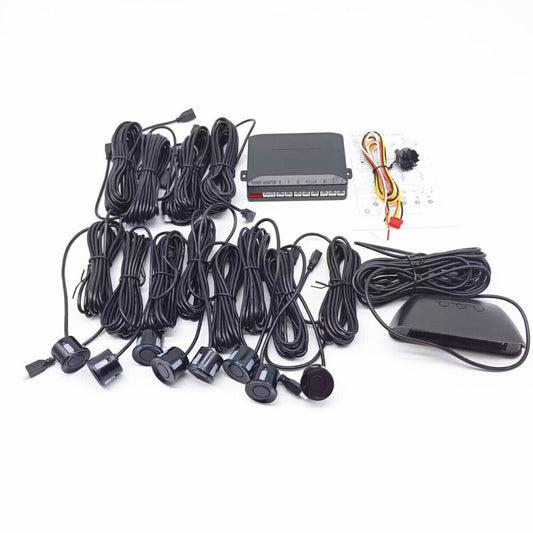8 Parking Sensors LCD Monitor Car Reverse Backup Radar Detector Alarm System Set n
