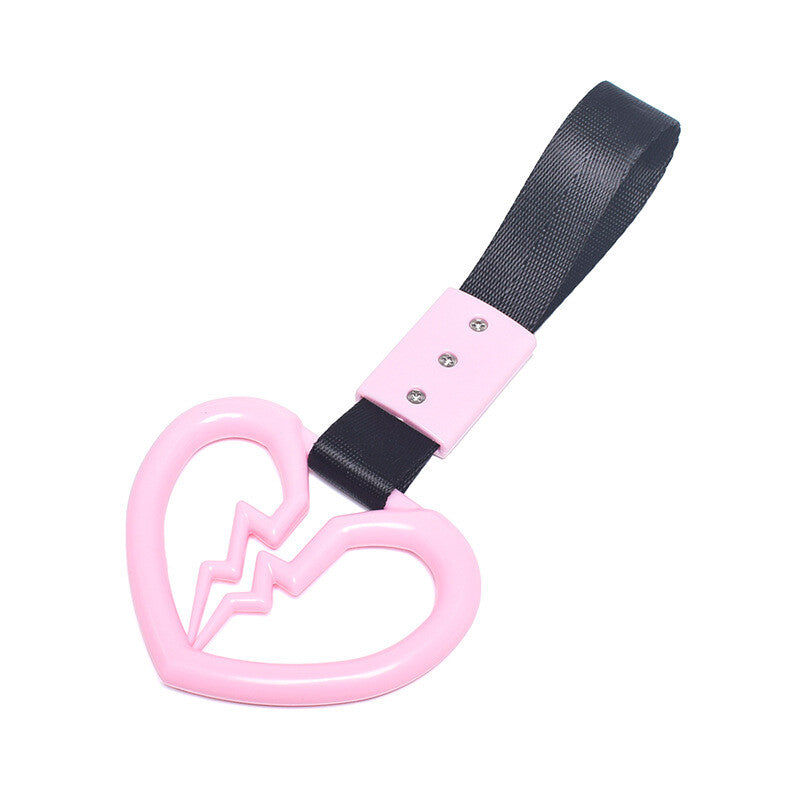 Devil Broken Heart Ring Train Bus Handle Strap Charm Tool Car Tsurikawa Pink