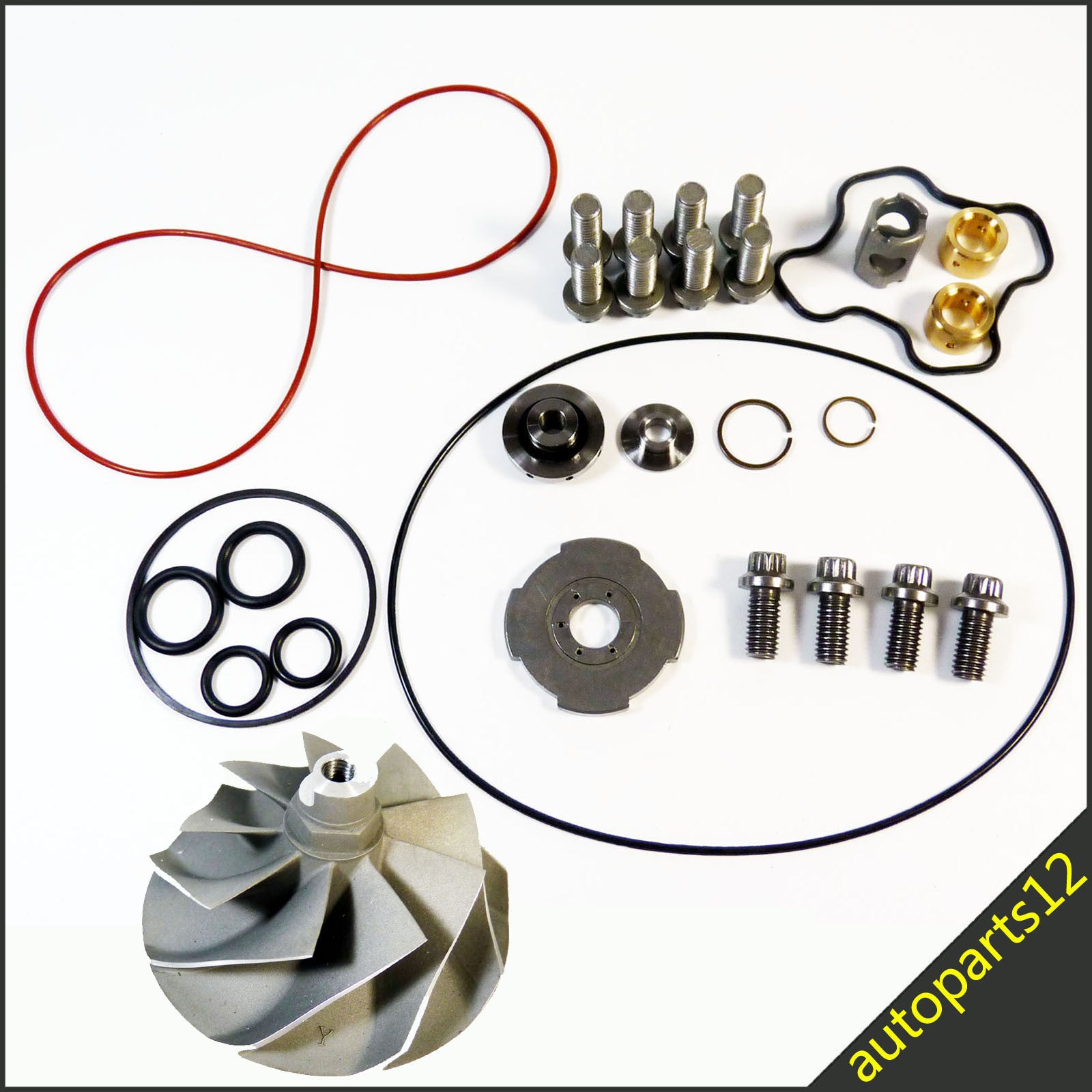 Turbo Compressor Wheel + Upgrade Rebuild Kit TP38 GTP38 for 73L - v