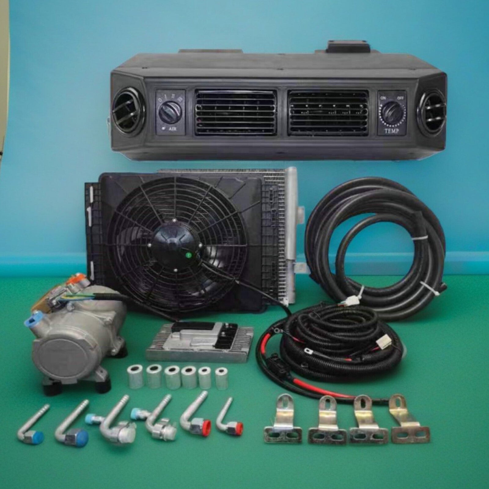 12V Cool  Heat Electric Universal Underdash Air Conditioner DC Auto Car A/C Ky5