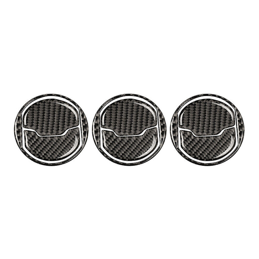 Carbon Fiber Interior Air Vent Outlet Frame Trim Fit for Ford for Mustang 2015-19