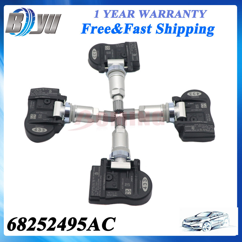 TPMS 68252495AC 4pcs New Tire Pressure Sensor for Jeep Grand Cherokee for Dodge SRT