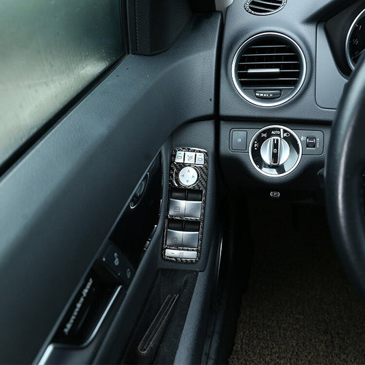 Carbon Fiber Interior Window Switch Cover for Mercedes Benz C Class W204 07-14