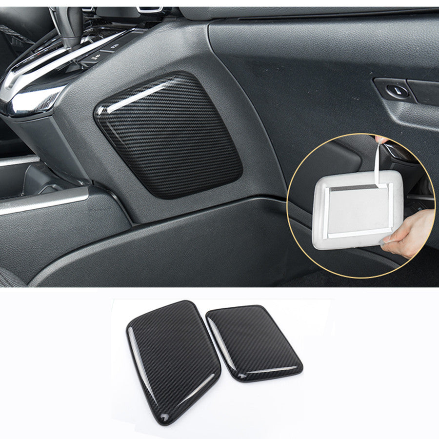 Carbon fiber look Side Central console cover trim for HONDA CR-V CRV 2017-2021 v