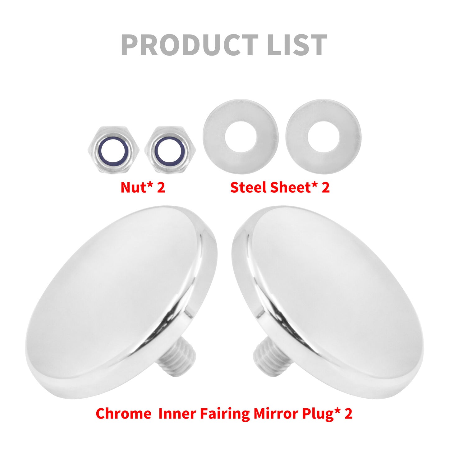 CNC Inner Fairing Mirror Mounting Hole Plug Fit for Harley Touring Batwing FLHX Q