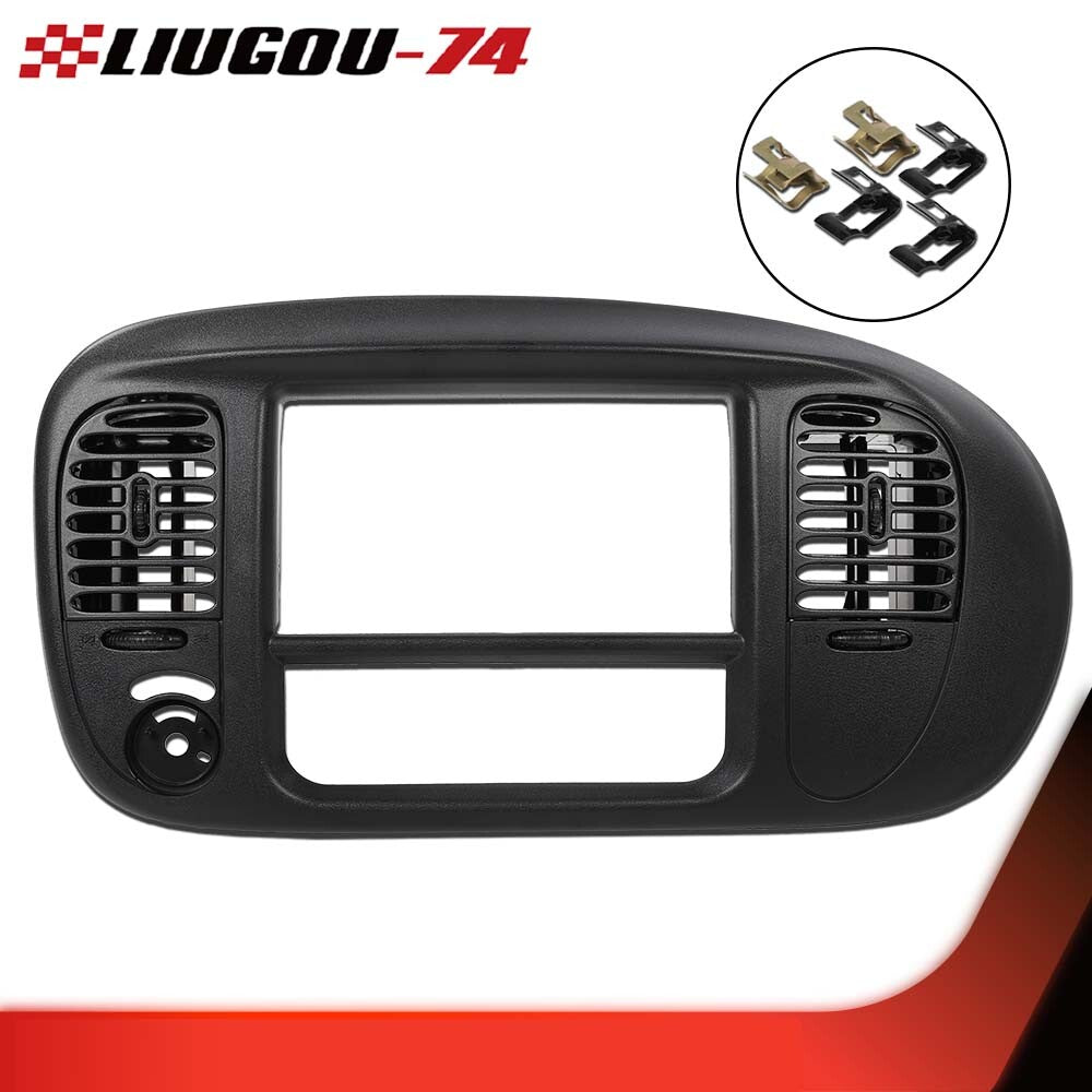 Center Dash Radio Surround Bezel Trim Panel Black Fits 2000 - 2003 for F150 - v