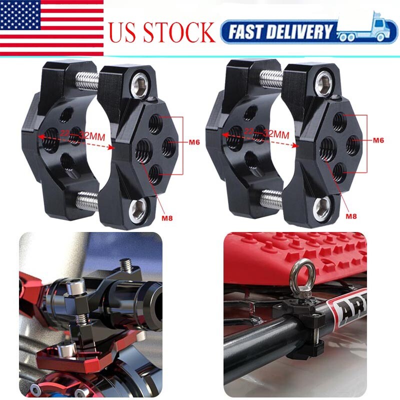 2X Motorcycle CNC Fork Spot Fog Driving Headlight Mount Bracket Clamp Holder Bar