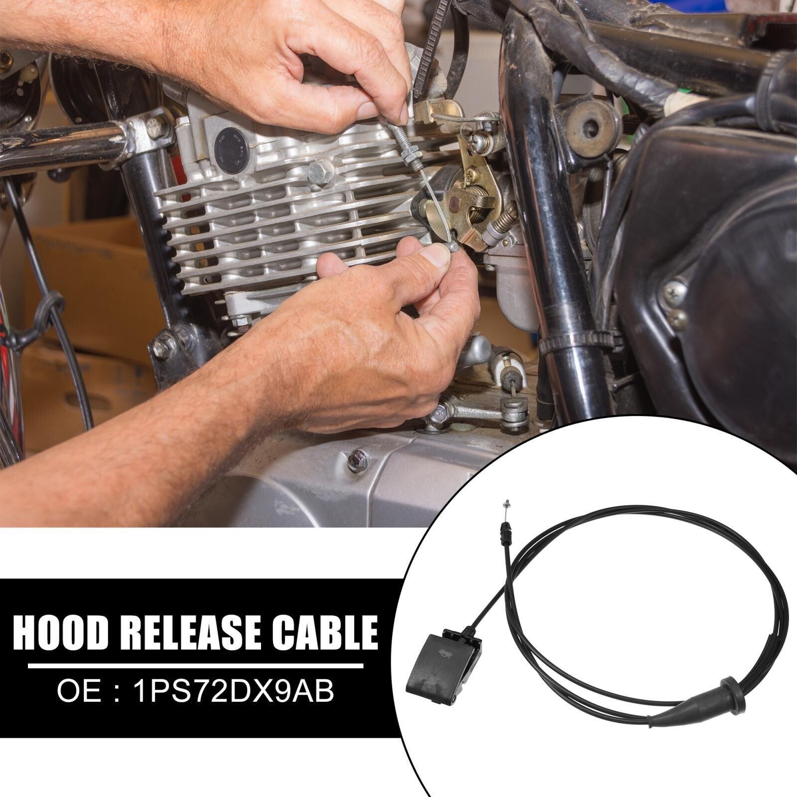 Hood Release Cable Handle for Chrysler 300 for Dodge Charger 912-450 1PS72DX9AB