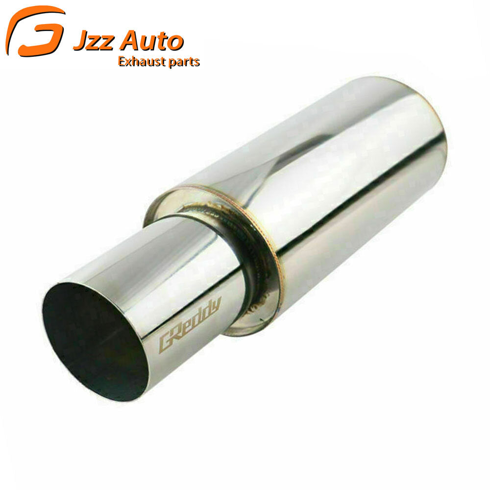 2.5 Inlet 4.5 Outlet Great Sound Exhaust Muffler Tips 6 Body Resonator