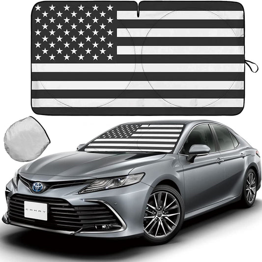 UV protection for Camry and for Corolla American flag car windshields - n