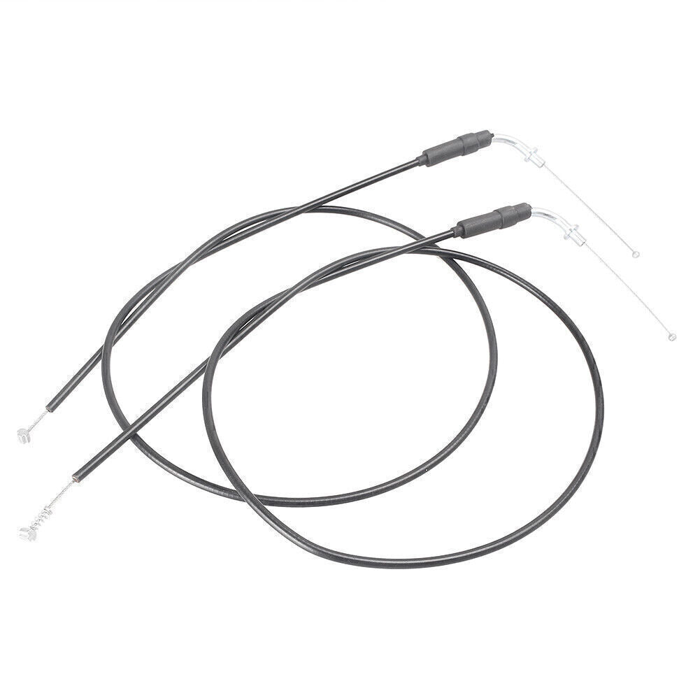 for Harley Sportster XL1200 XL883 2pcs Black Steel Motorcycle Throttle Cables Q