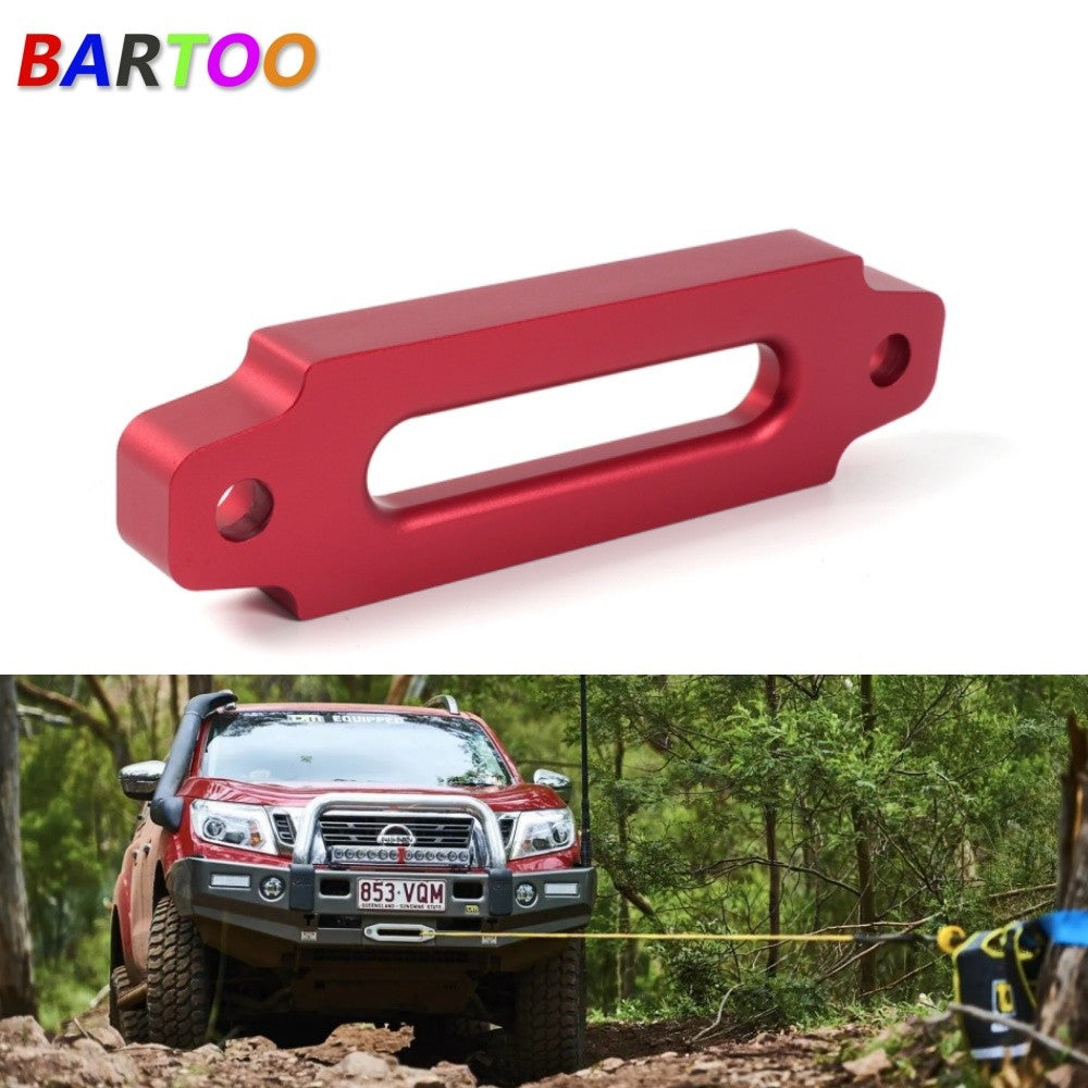 4.8 Universal ATV UTV Hawse Fairlead Winch Synthetic Rope Bolt Pattern red Q