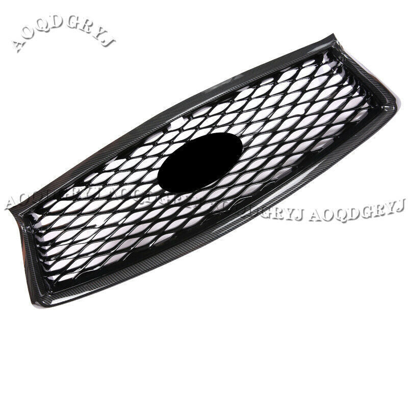 for Infiniti Q50 2018-2021 Carbon Look Front Grilles Grill Trim Replace Refit