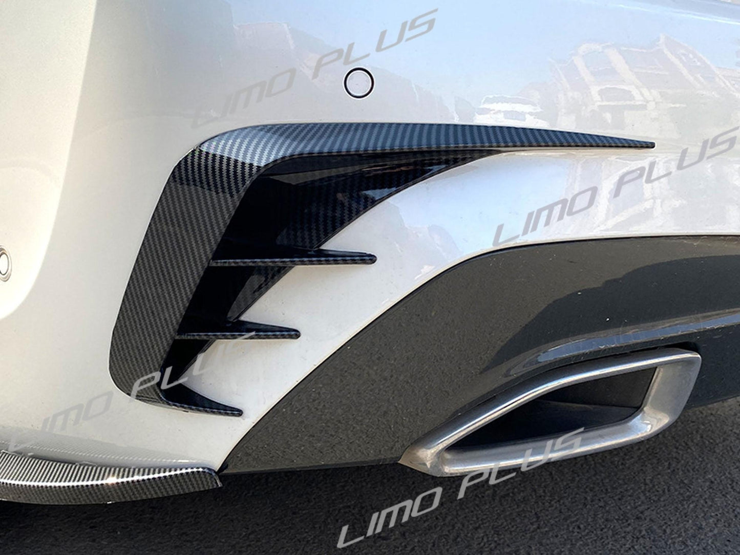 Carbon Fiber Look Rear Bumper Side Air Vent Canards for BMW G20 M340i 330i 19-22