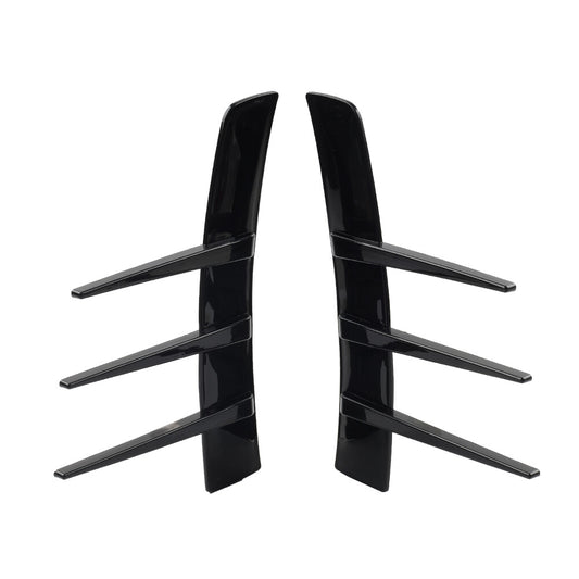 Universal Front Rear Side Fender Vents Wing Decoration Trim Air Vent Trim Black