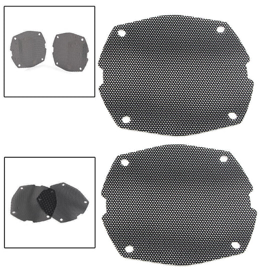 1pair Thin Front Fairing Mesh Speaker Grilles Black for Harley FLH 1998-2013 Q