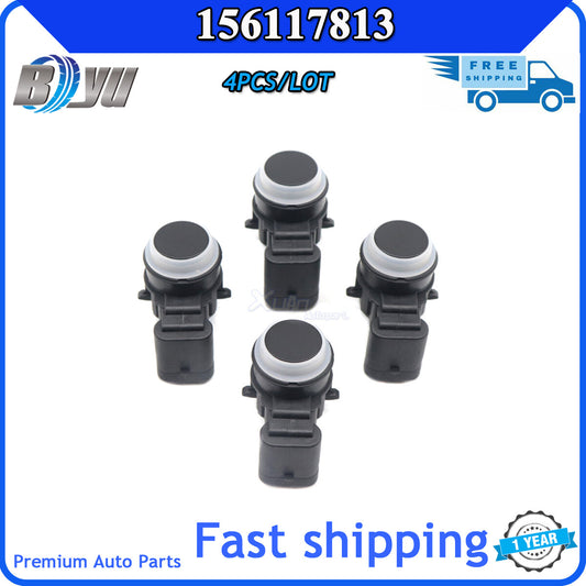 Brand new 4-pack black PDC spare parking sensors 156117813 for GMC , for Buick , and for Cadillac . v