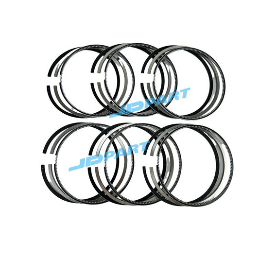 6-piece set of 23430-84410 piston rings for Hyundai D6CB excavator engine parts