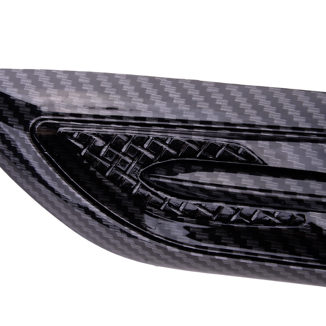 2pcs Car Side Air Flow Intake Decorative Scoop Vent Bonnet Cover Grill Grille v