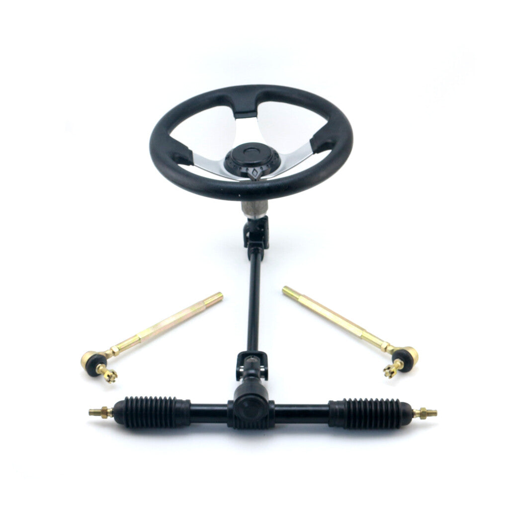 Front Steering Wheel Tie Rod 420mm Gear Rack Pinion Adjustable Shaft Set Go Kart