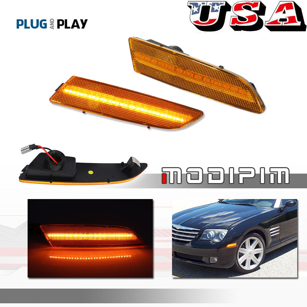 Full LED amber front marker light suitable for Chrysler Crossfire from 2004 to 2008- v