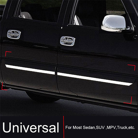 4x Stainless Steel Chrome Door Side Side Skirt Line Sill Garnish Body Trim Cover