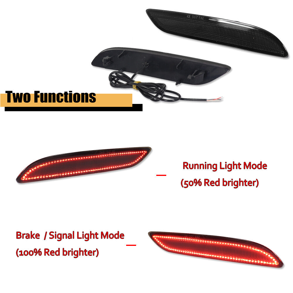 Smoked LED reflector brake tail fog light for 17-23 for for CHRysler for Pacifica & Voyager- v