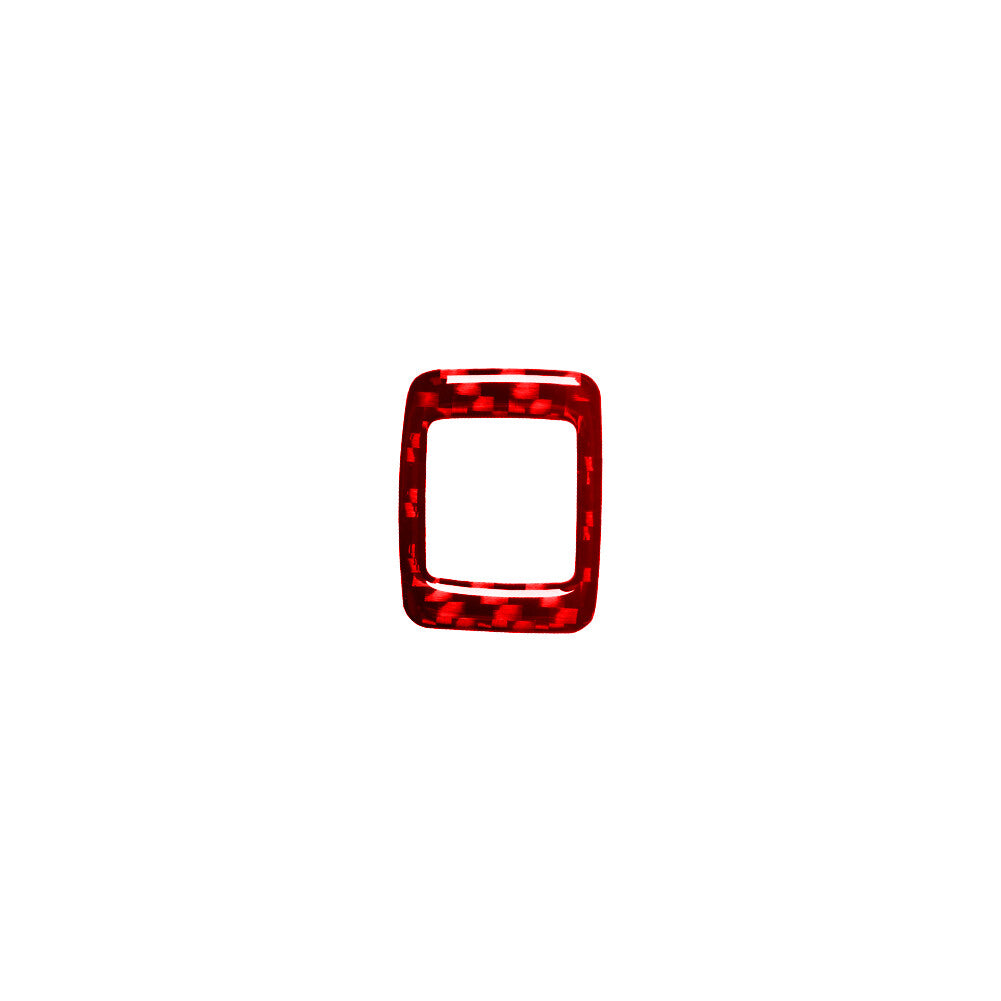 Red Carbon Fiber Dimmer Light Switch Trim for Volkswagen for Tiguan 2013-2017