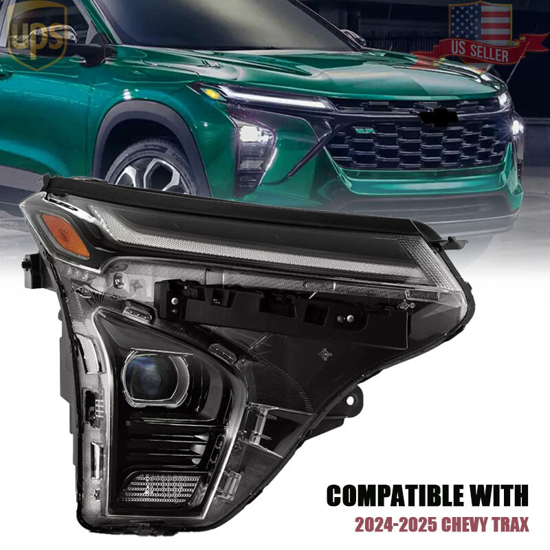 Passenger Side Headlight w/ LED DRL Projector Headlamp For 2024-2025 for Chevy Trax