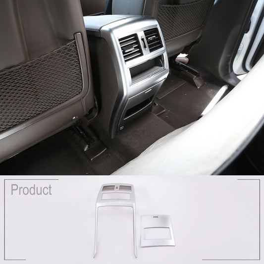 Rear air vent socket panel trim for GL, GLE, GLS, ML13-19 ABS, Silver - n
