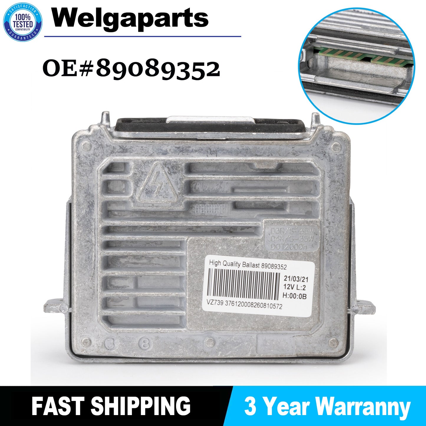 89089352 Xenon Headlight Ballast Control Module for Chevrolet for Jeep for GMC for Buick US
