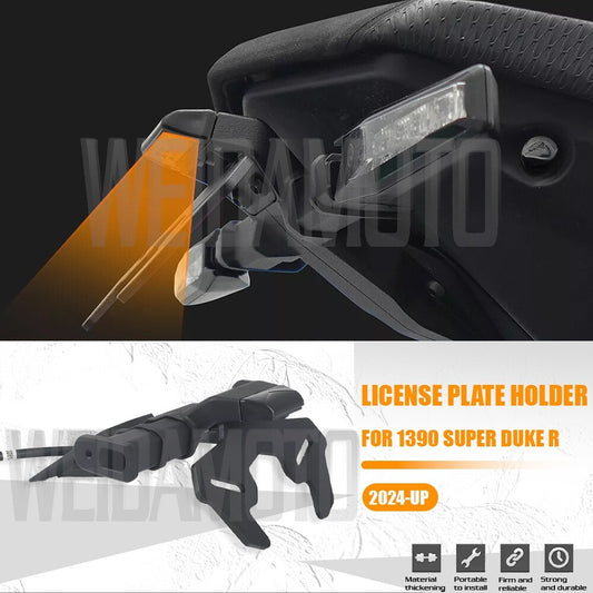 For 1390 Super Duke R 2024-UP New License Plate Holder Rear Tail Tidy Fender