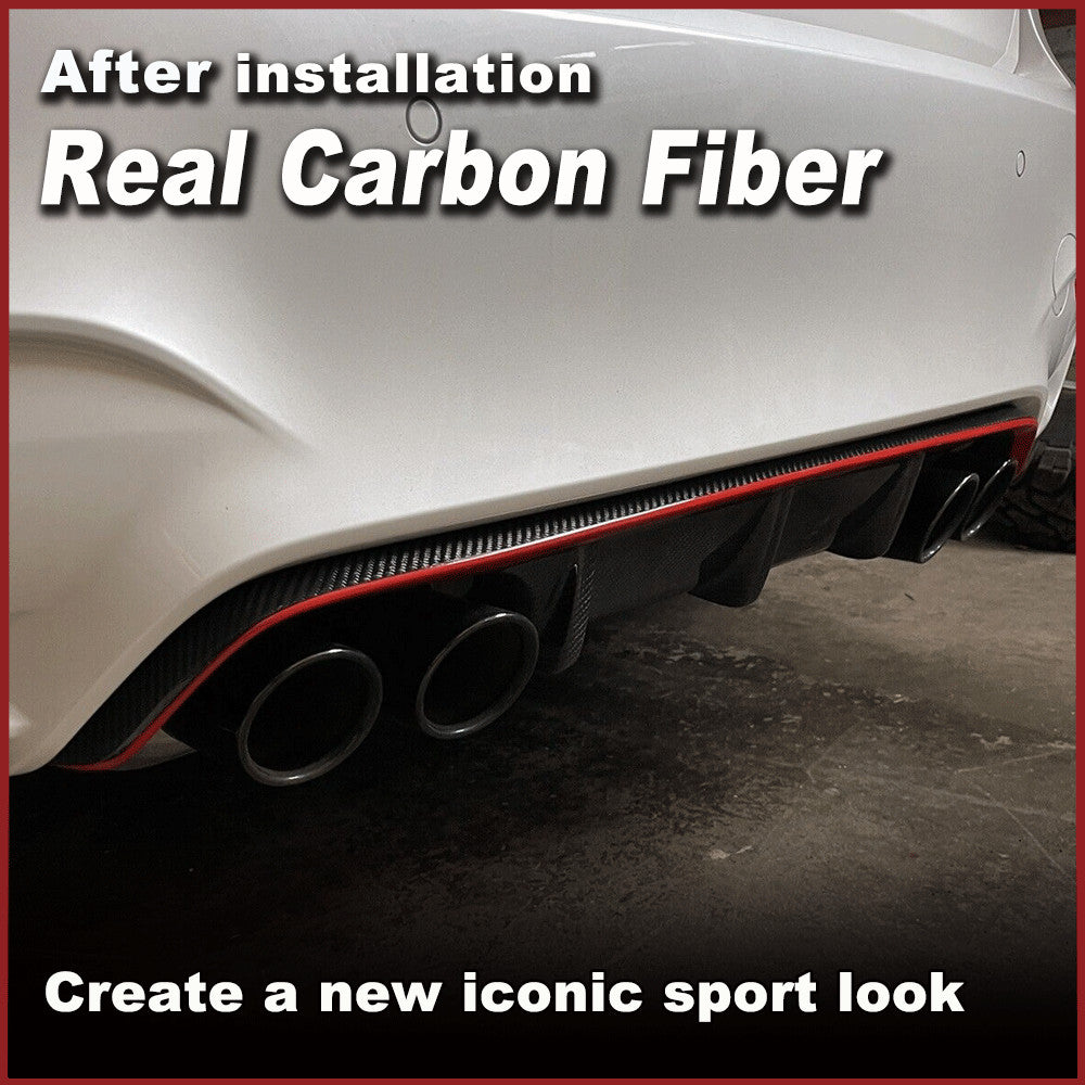 for BMW F80 M3 F82 F83 M4 2014-19 REAL Carbon Rear Bumper Diffuser Spoiler Quad