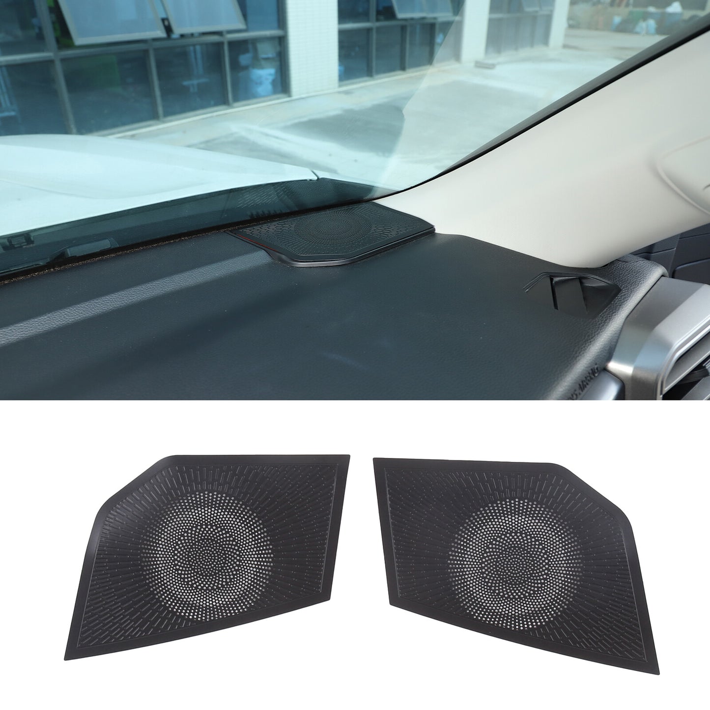 Steel black dashboard side speaker mesh cover for Tendera 22-24- n